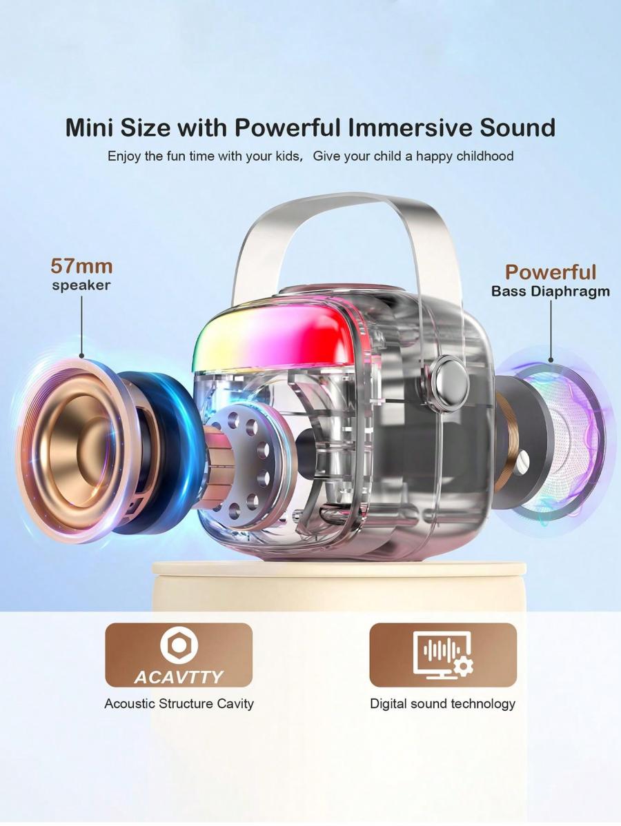 Portable Karaoke Machine Bluetooth Speaker for Kids and Adults