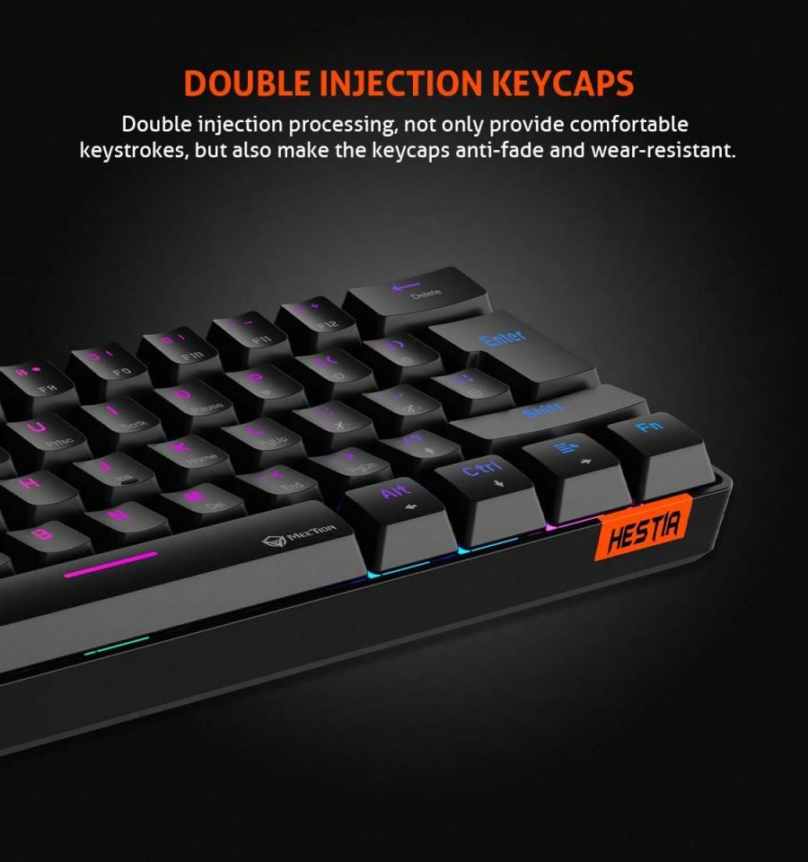 60 Layout Bluetooth Mechanical Gaming Keyboard RGB Lighting Detachable Keycaps