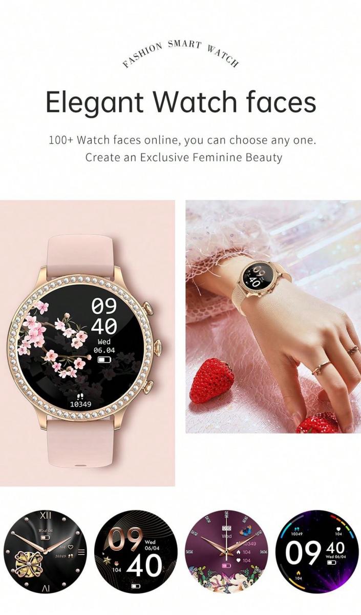 LIGE 32 Inch Smart Watch Women Voice Call Health Monitor Waterproof