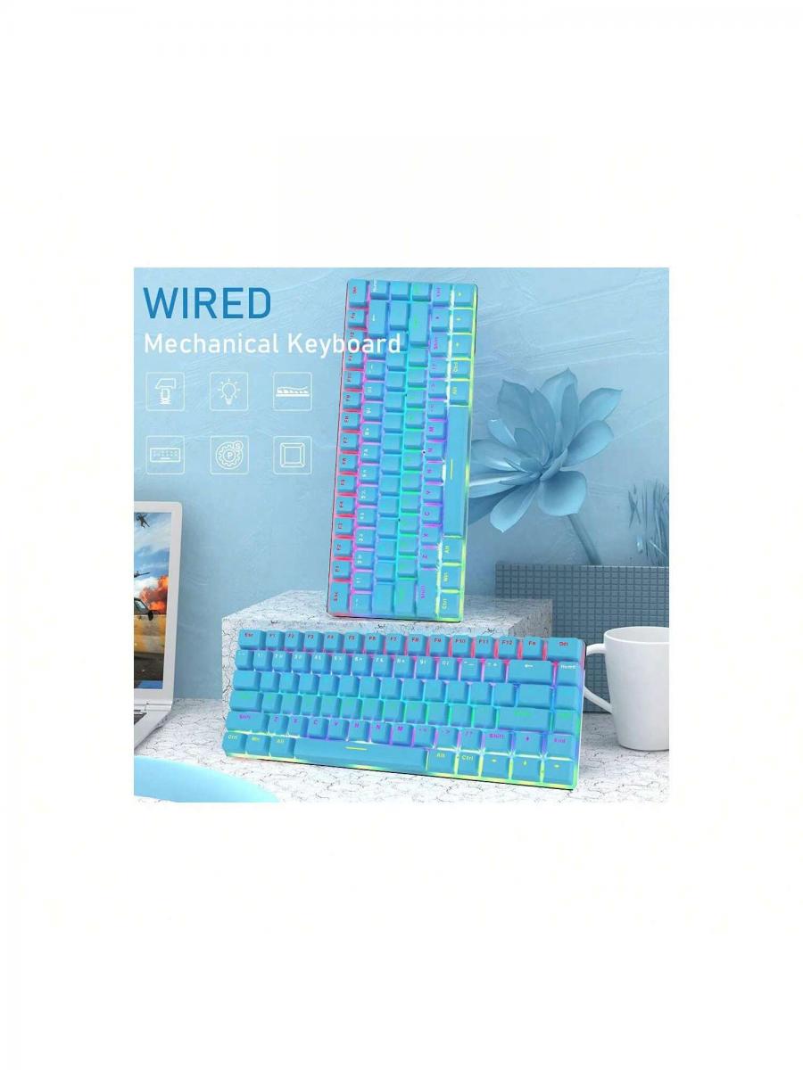 Ak33 Backlit Mechanical Gaming Keyboard Compact Anti Ghosting 82 Keys