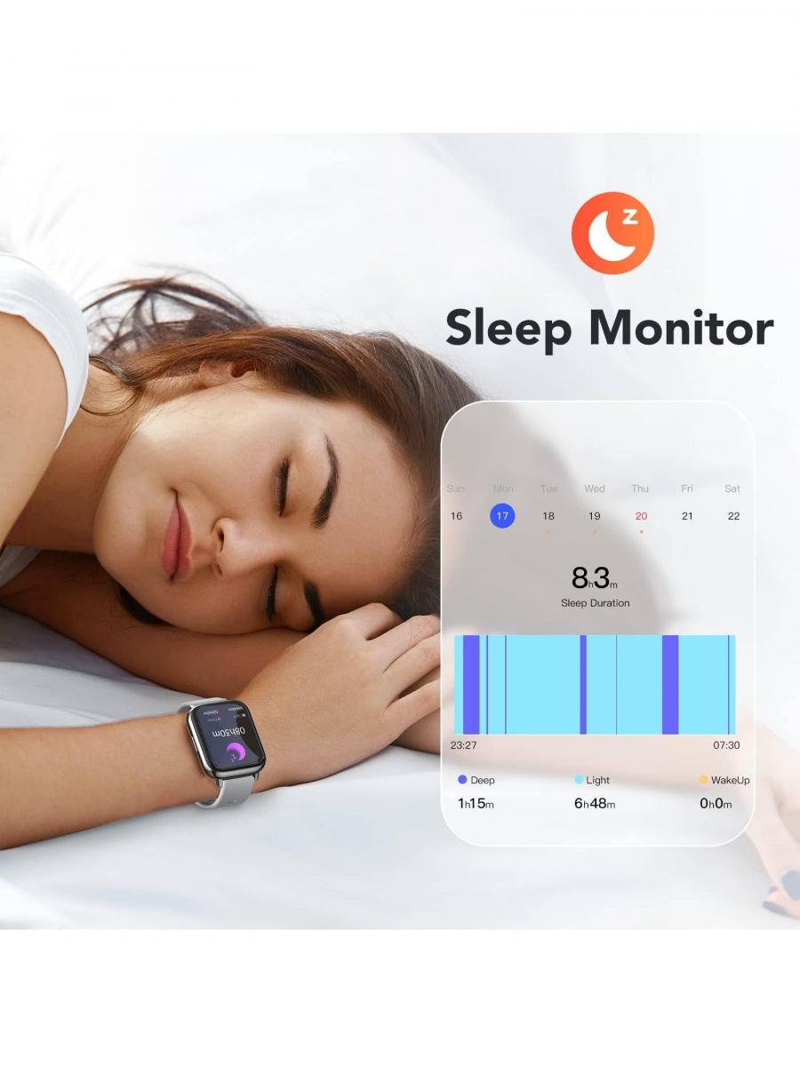 Smart Watch 169 43mm Waterproof Fitness Tracker Heart Rate Monitor