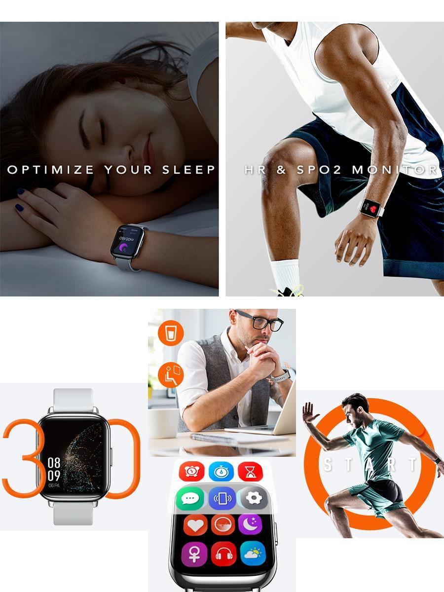 Smart Watch 169 43mm Waterproof Fitness Tracker Heart Rate Monitor