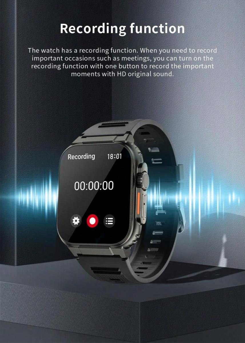 LIGE Smart Watch IP68 Waterproof Fitness Tracker Health Monitor