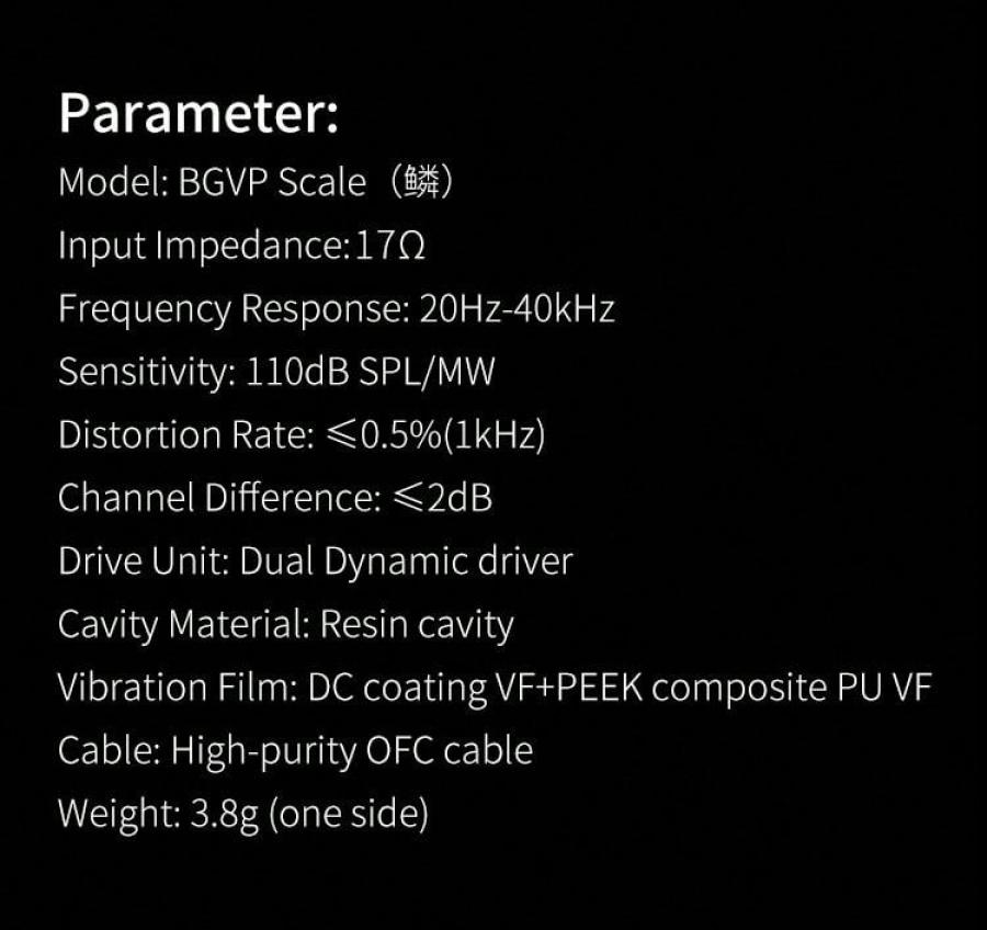 BGVP Scale 2DD In Ear Monitor HiFi Gaming Earbuds with 6D Sound