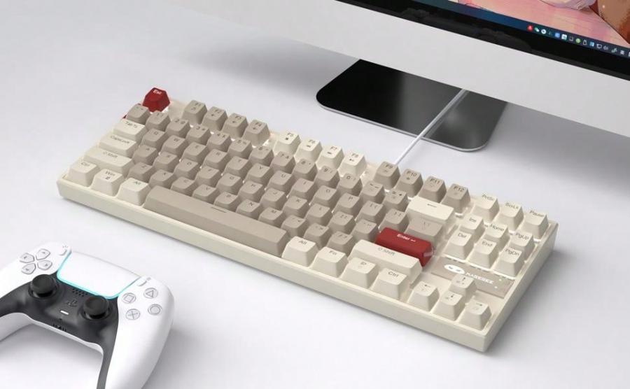 MageGee 75 Mechanical Gaming Keyboard Brown Switches LED Backlit TKL