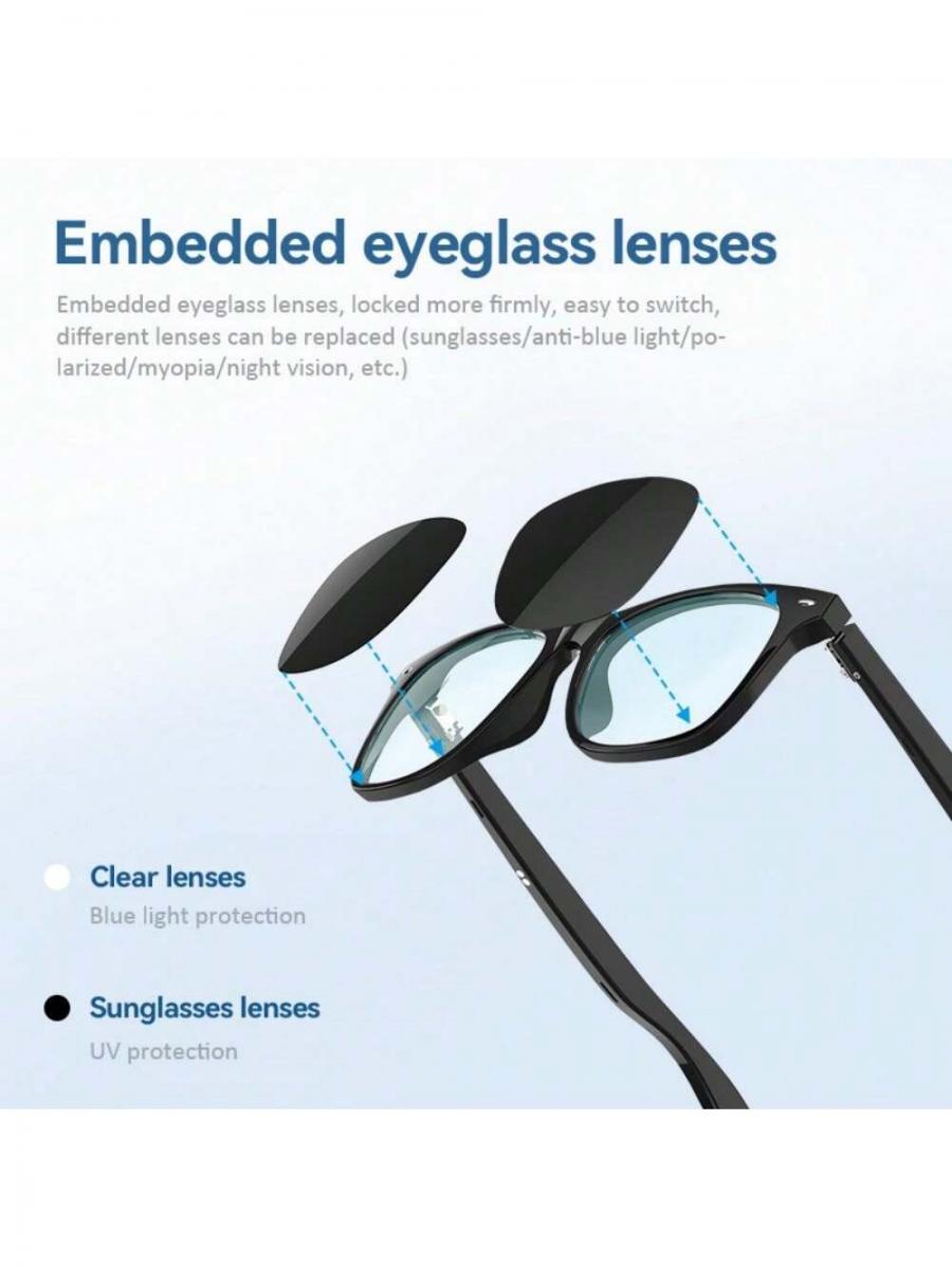 G05 Intelligent Bluetooth Glasses with Headphone Lens Wearable Style