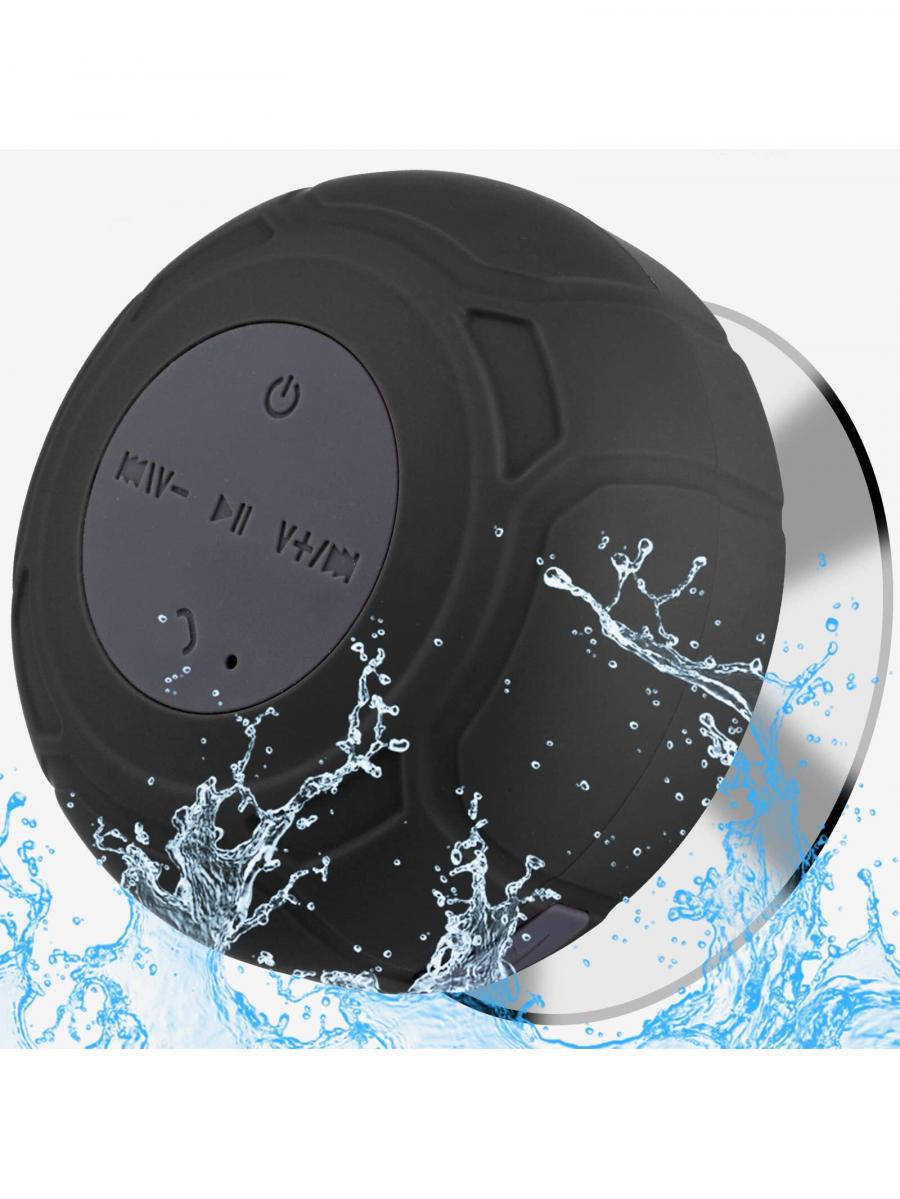 FORKODA Waterproof Bluetooth Shower Speaker Portable Wireless Black