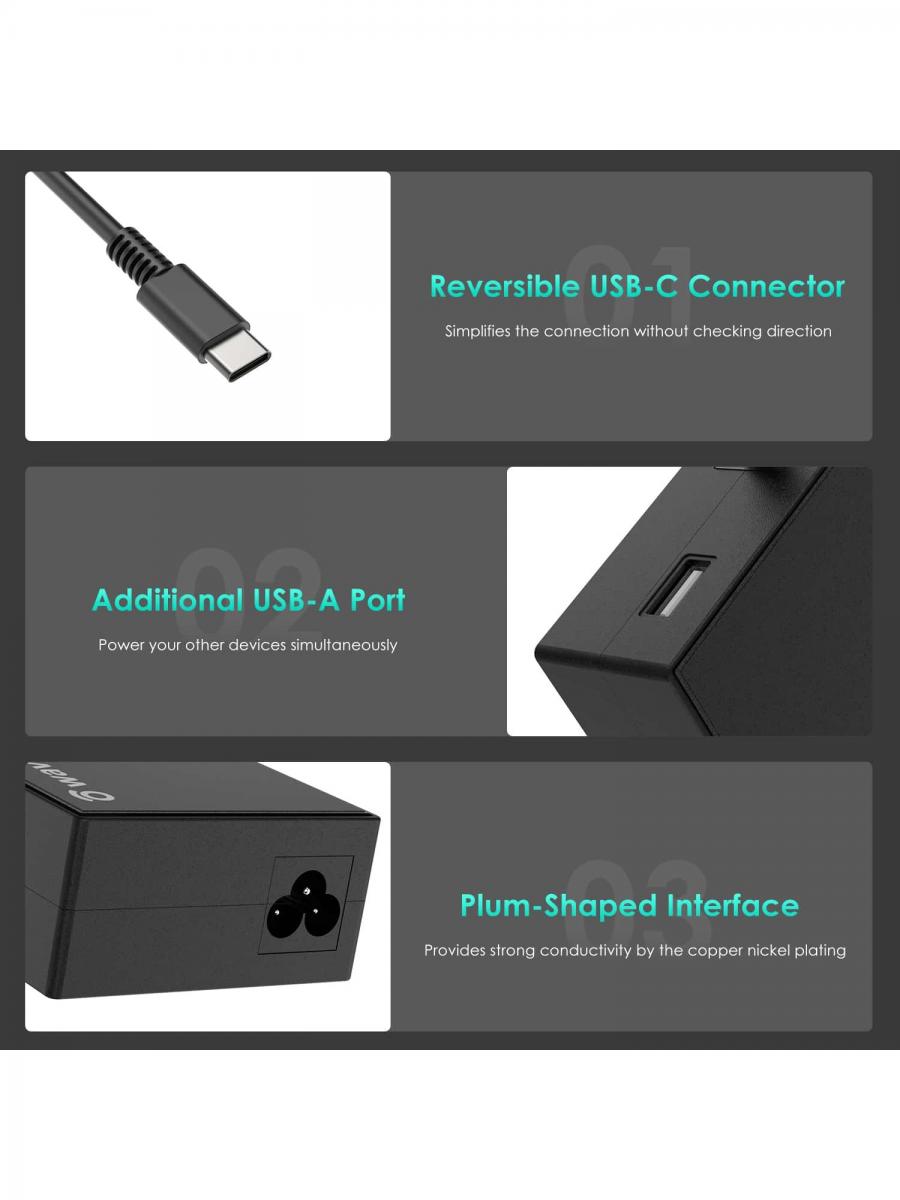 112W Universal USB C Laptop Charger Portable Power Supply Adapter