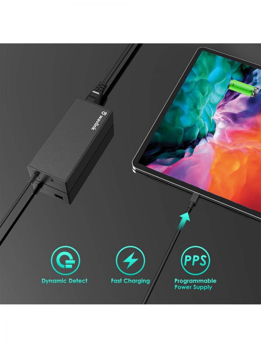112W Universal USB C Laptop Charger Portable Power Supply Adapter