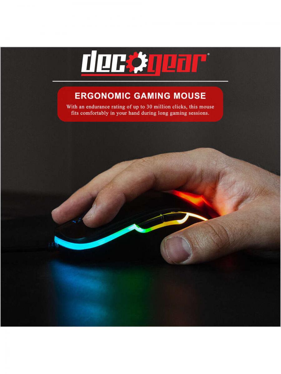 Wired Gaming Mouse 800 5000 DPI Adjustable RGB Backlit Modes
