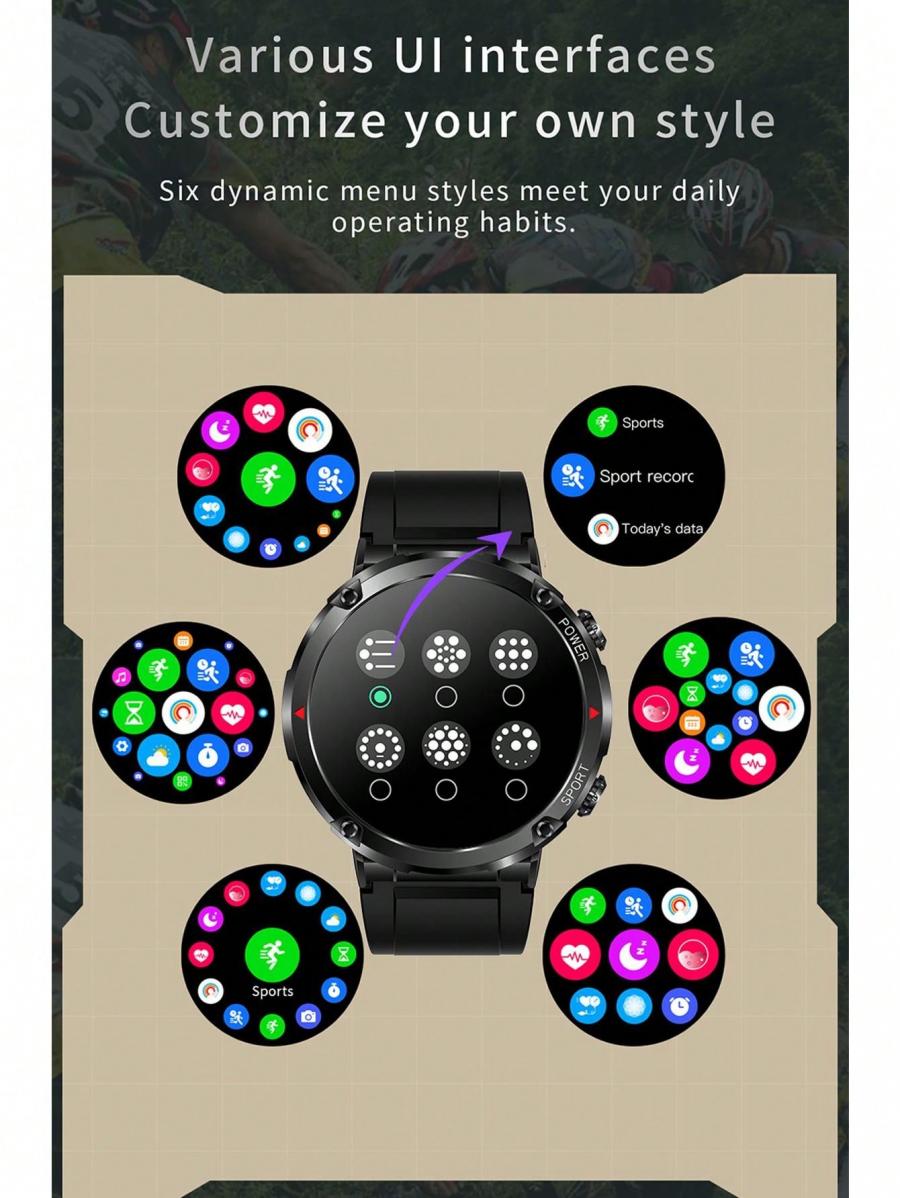 LIGE HD Screen Smart Watch Waterproof Voice Call Alarm Reminder