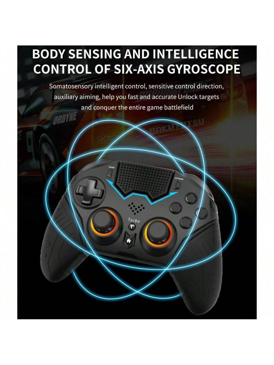 Universal Wireless Game Controller with RGB and Silicone Grips