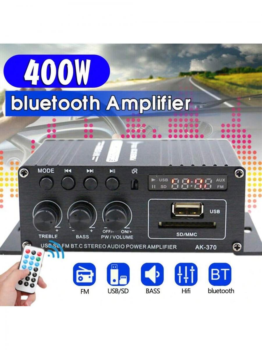 400W Hi Fi Car Audio Amplifier Bluetooth Stereo MP3 Enhanced Sound