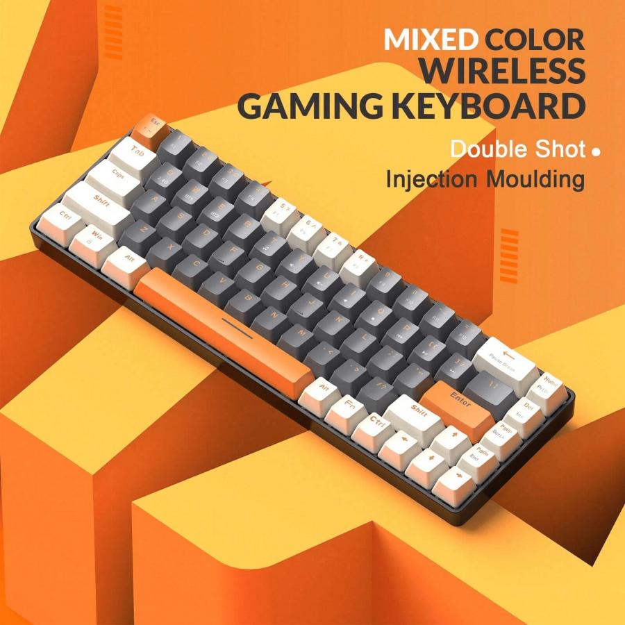 Magic Refiner RK68 Wireless Mechanical Keyboard 60 Percent Gaming Keyboard