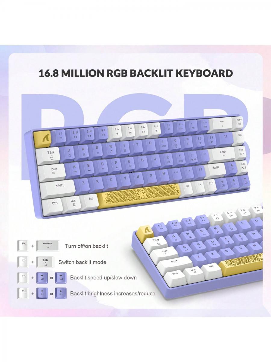 Ziyou Lang Rk T8 Wired 65 Mechanical Gaming Keyboard RGB Backlit TKL