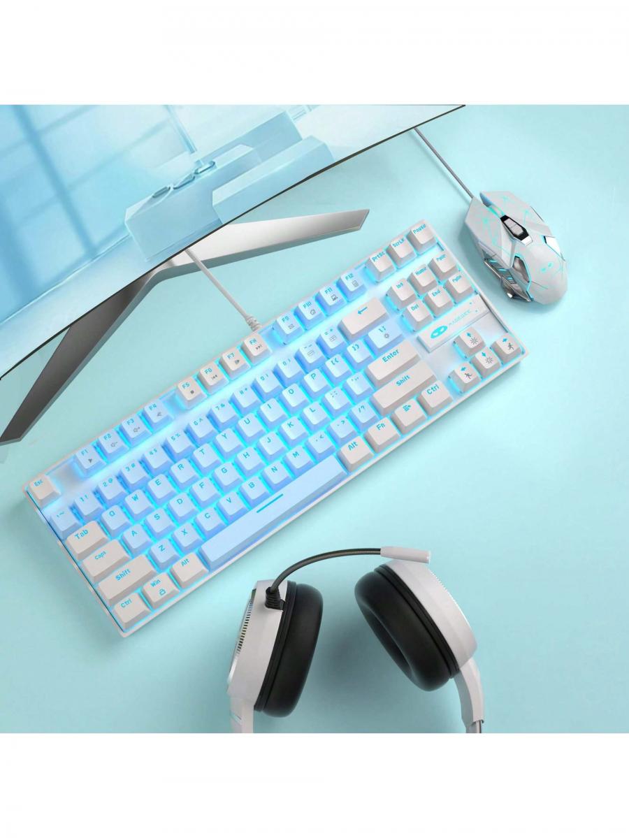 MageGee 75 Mechanical Gaming Keyboard TKL Blue Switch LED Backlit