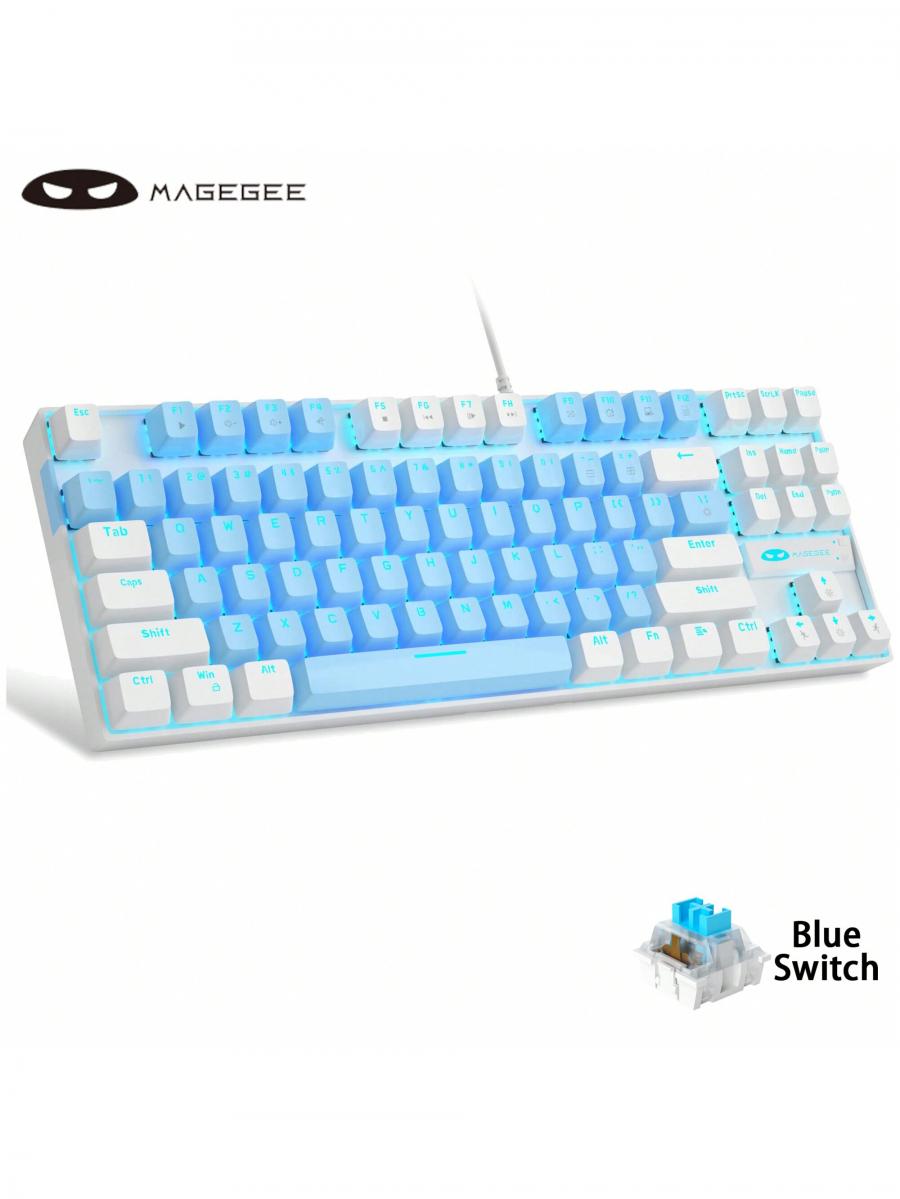 MageGee 75 Mechanical Gaming Keyboard TKL Blue Switch LED Backlit