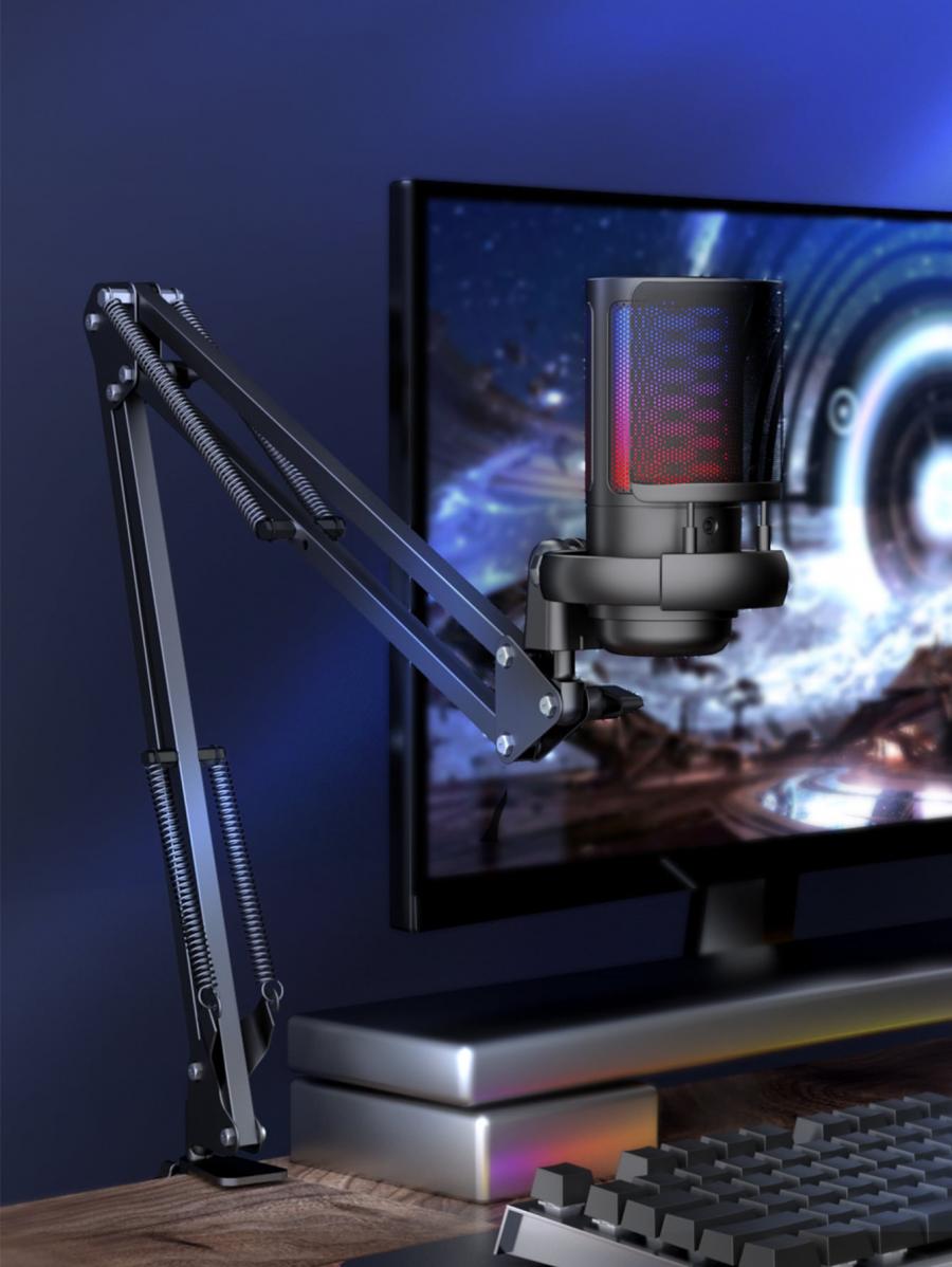 RGB USB-консольный микрофон для игр, видеоконференций и пения