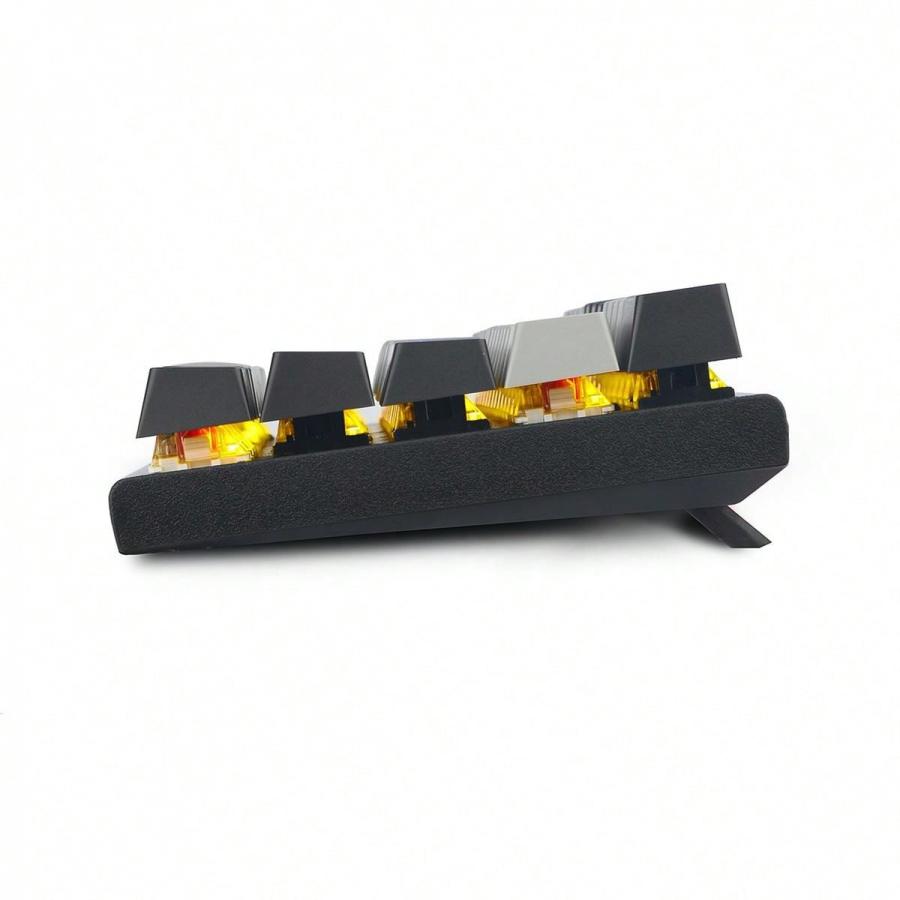 Black Grey Split Design Red Switch Backlit Mechanical Keyboard