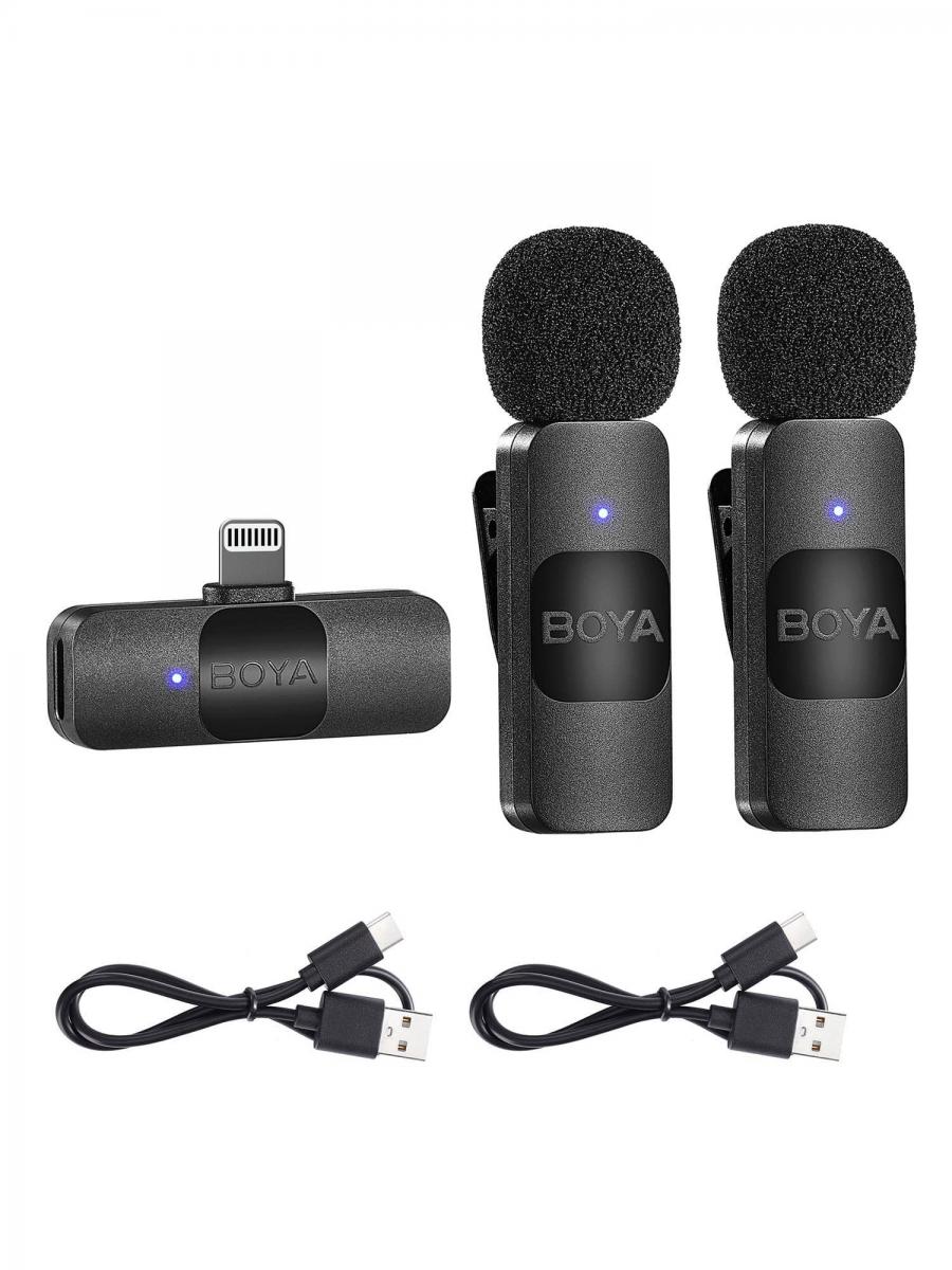BOYA Wireless Lavalier Microphone for iPhone iPad Clip on Mic