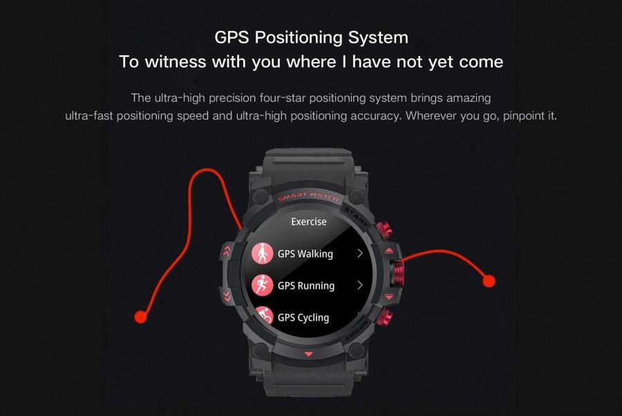 LIGE Smart Watch GPS Health Tracker Voice Call Waterproof Fitness Monitor