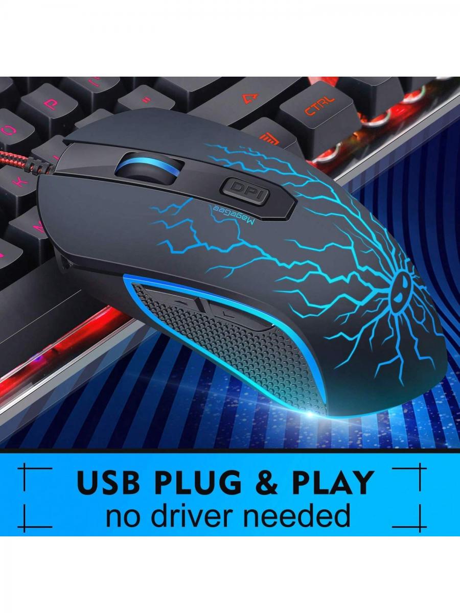 MageGee K1 RGB Gaming Keyboard and Mouse Combo for PC Laptop