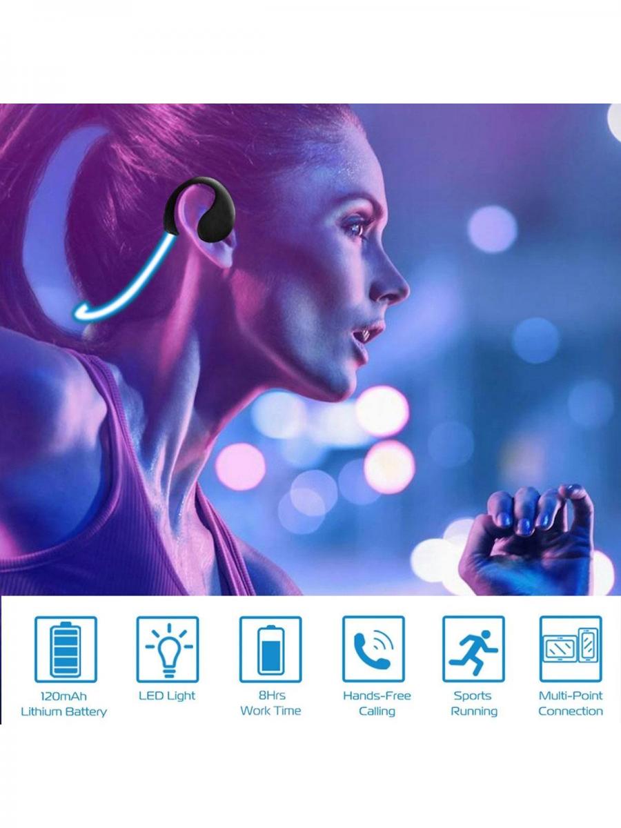 Wireless Sports Neckband Earphones HD Stereo Sweatproof Headsets