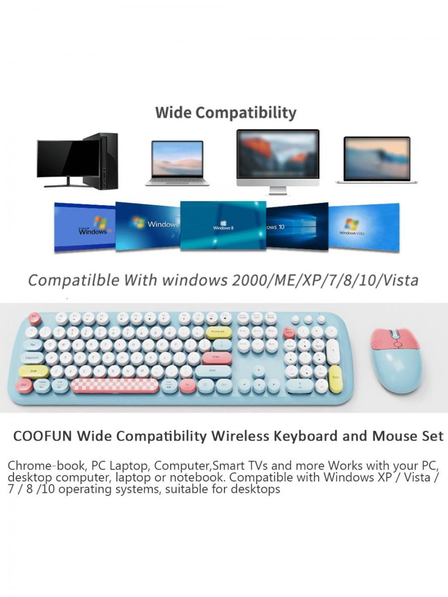 Wireless Keyboard and Mouse Combo Set for Home Office