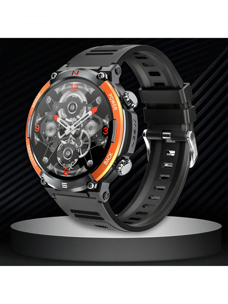 Outdoor Sports Smart Watch for Men Bluetooth Call Compass Heart Rate Monitor