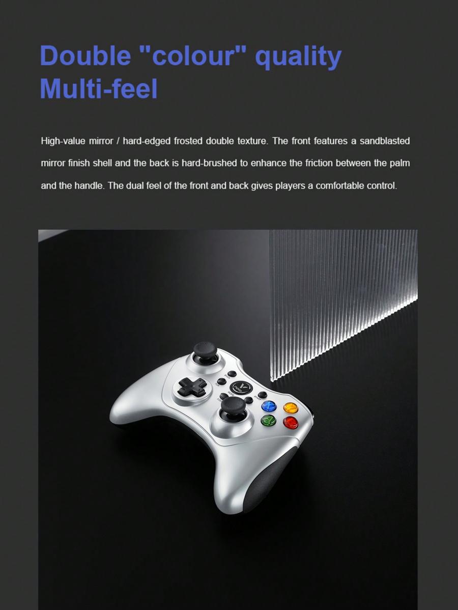 Rapoo V600S Wireless Wired Game Controller Dual Vibration Ergonomic