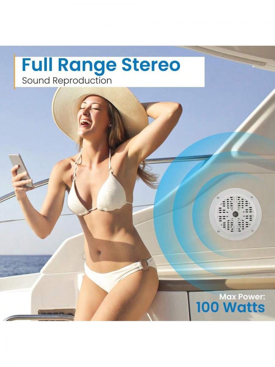 4 Waterproof Bluetooth Stereo Speaker System