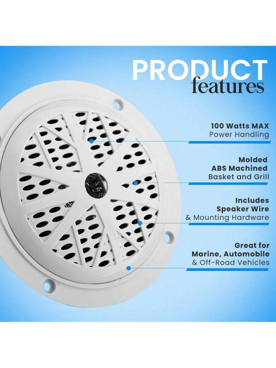 4 Waterproof Bluetooth Stereo Speaker System
