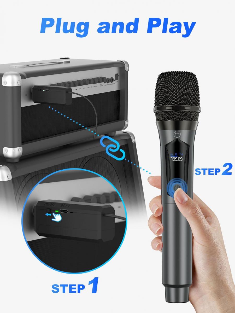 Professional Wireless Microphone Single Dual Options for KTV Singing