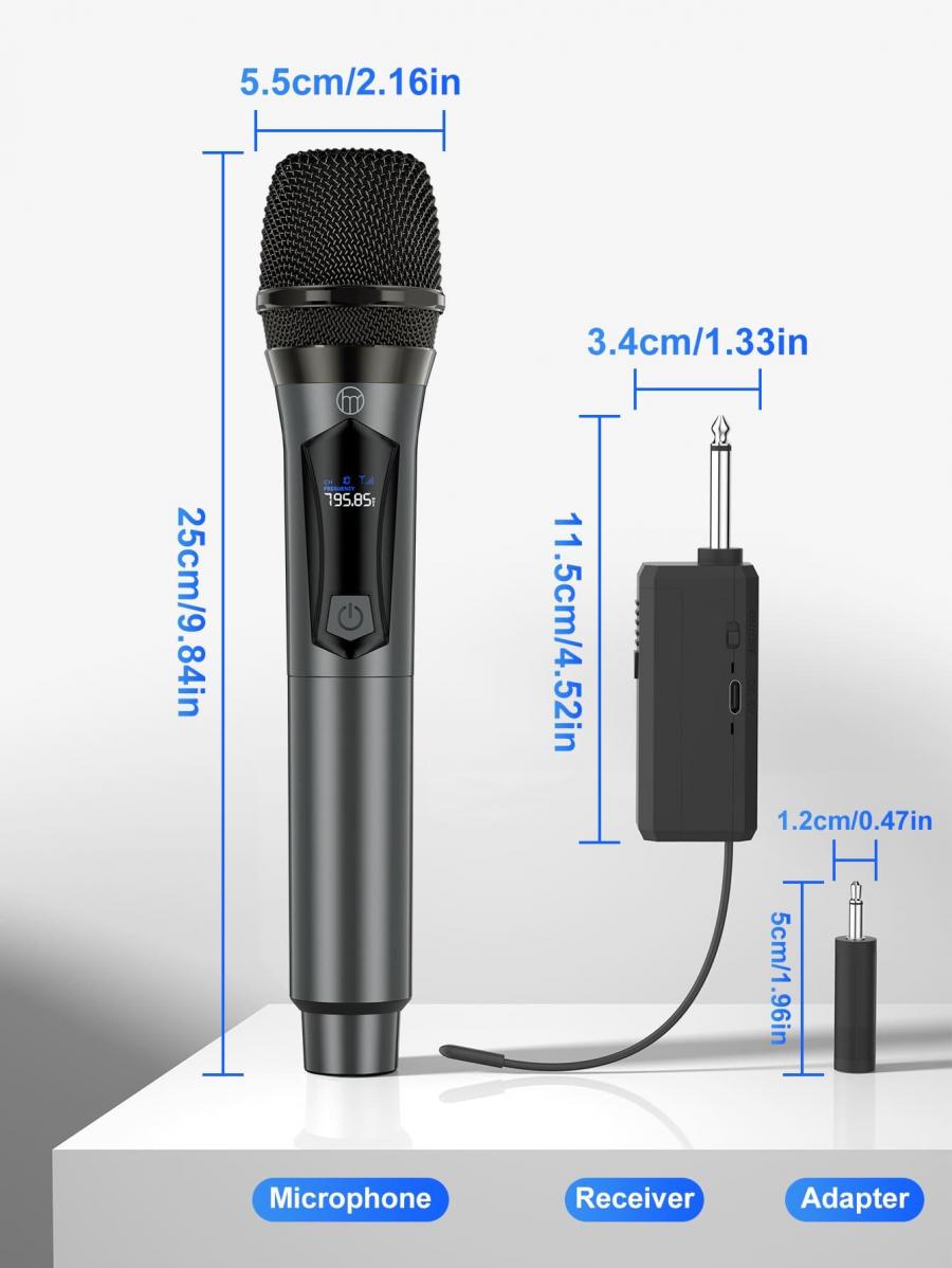 Professional Wireless Microphone Single Dual Options for KTV Singing