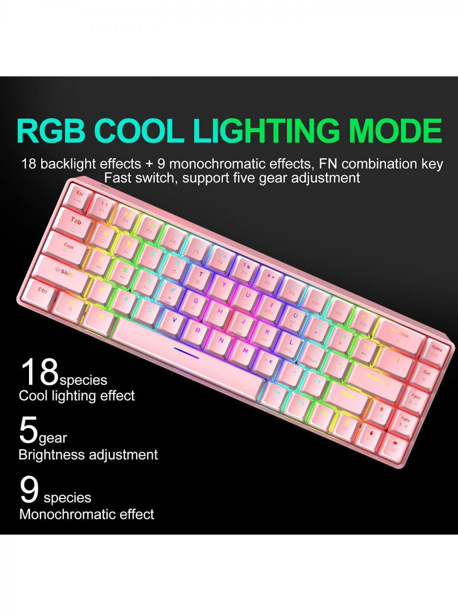 RGB Mechanical Gaming Keyboard and Mouse Combo with 6400 DPI Mouse