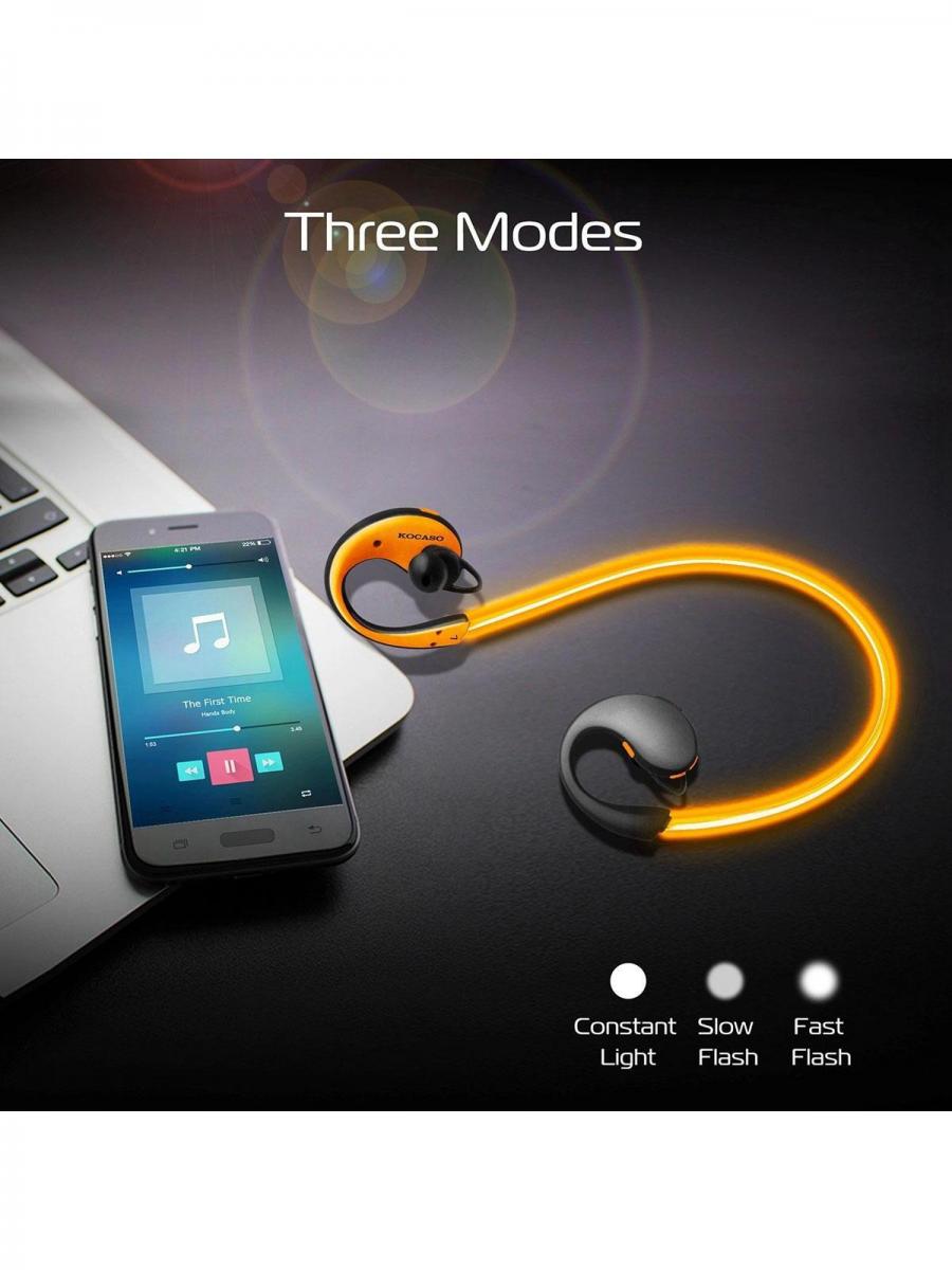 Wireless Sports Neckband Headsets HD Stereo Sweatproof Earbuds