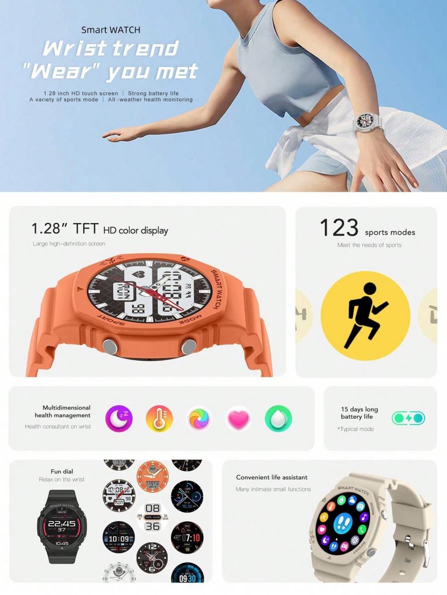 D8 Smart Watch IP67 Waterproof Fitness Tracker for iOS and Android