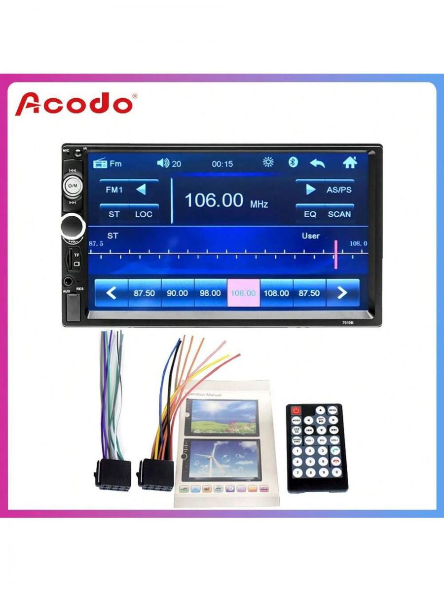 Double Din 7 Inch Car Stereo Touch Screen Multimedia Radio