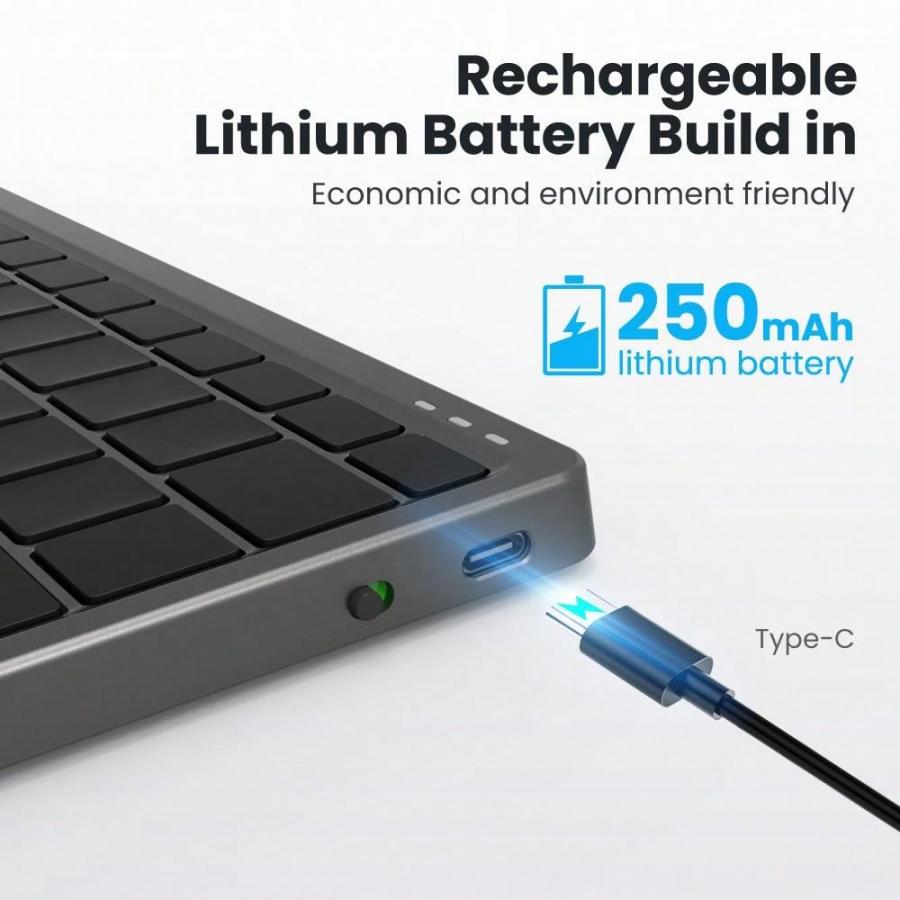 JOMAA Foldable Wireless Keyboard with Touchpad for iPad and Tablets