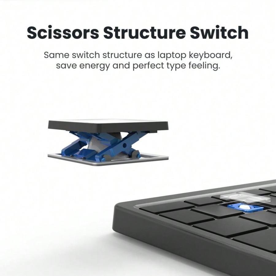 JOMAA Foldable Wireless Keyboard with Touchpad for iPad and Tablets