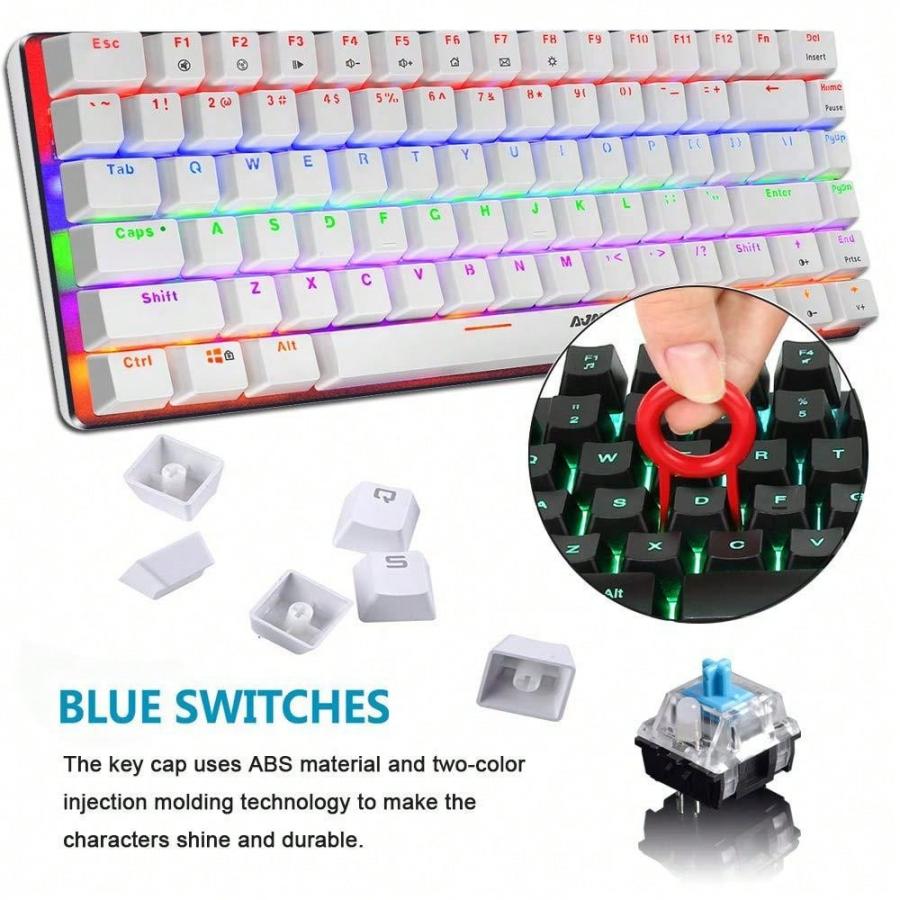 Rainbow LED Gaming Keyboard Mouse Combo Wired Mechanical Set