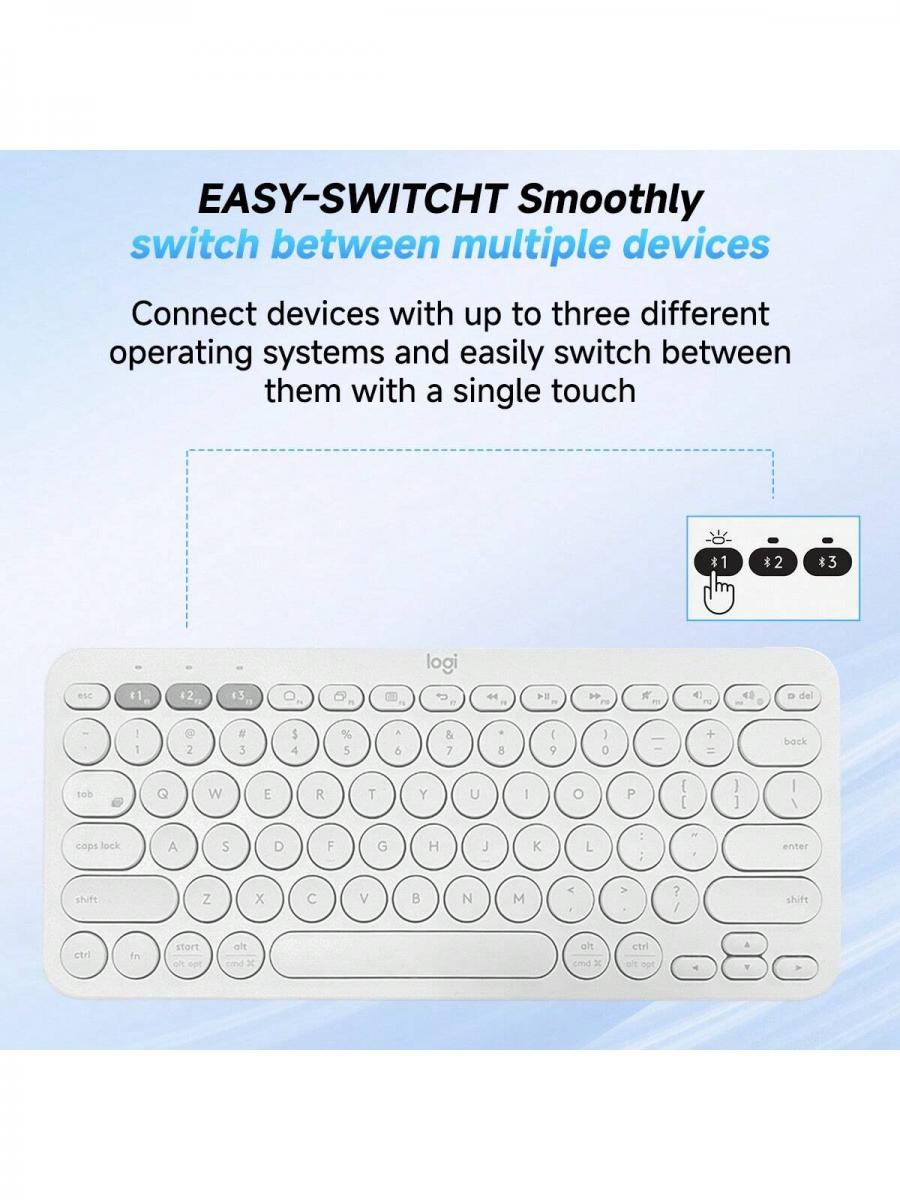 Logitech K380 Bluetooth Wireless Slim Keyboard for Multiple Devices