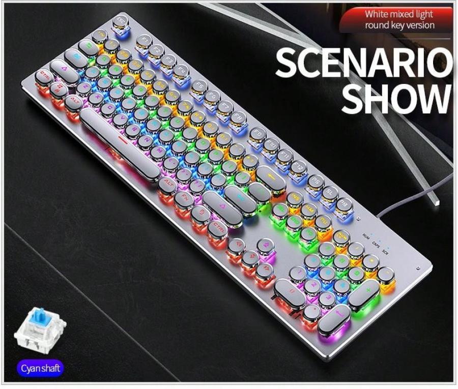 YINDIAO Green Axis Mechanical Keyboard for Gaming and Computer Use