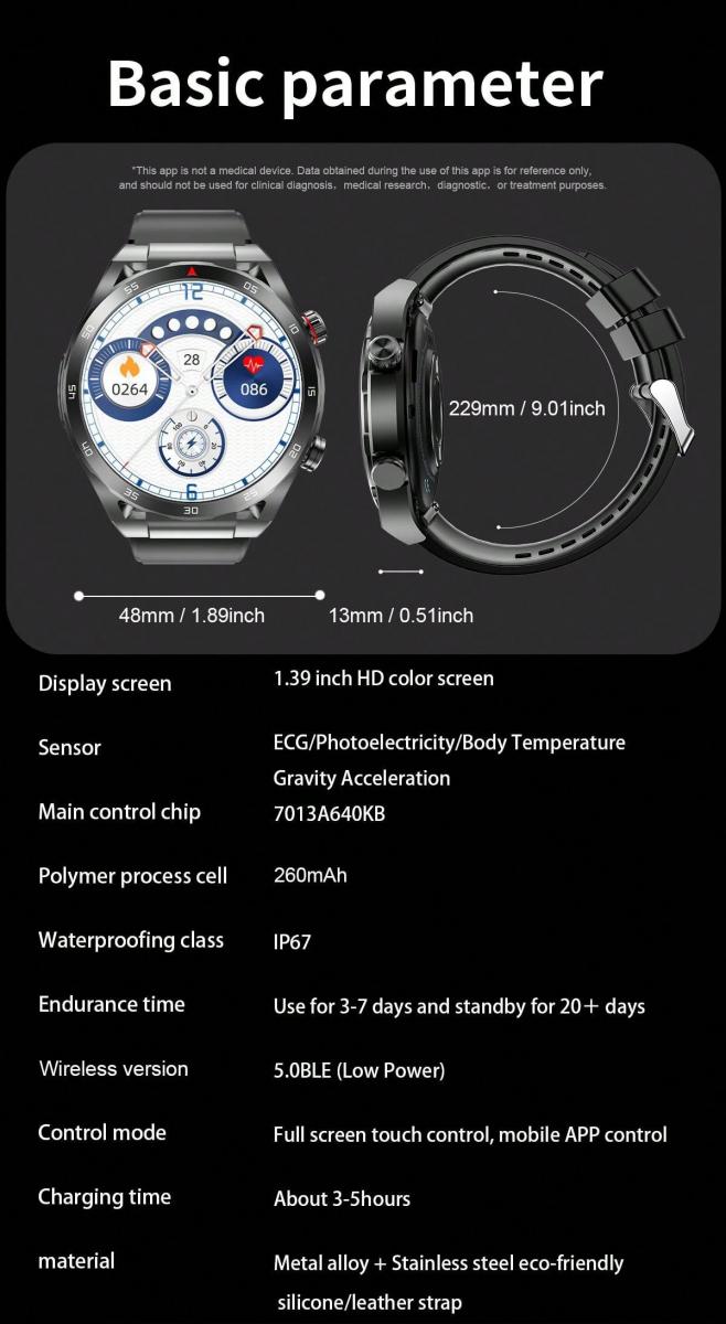 LIGE Smart Sports Watch Waterproof Multifunctional Luxury Gift