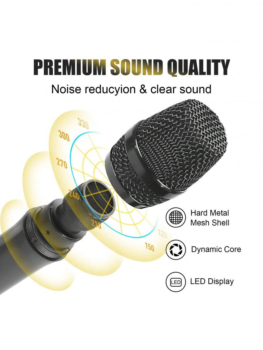 Portable Wireless Rechargeable Microphone for Home and Outdoor Use