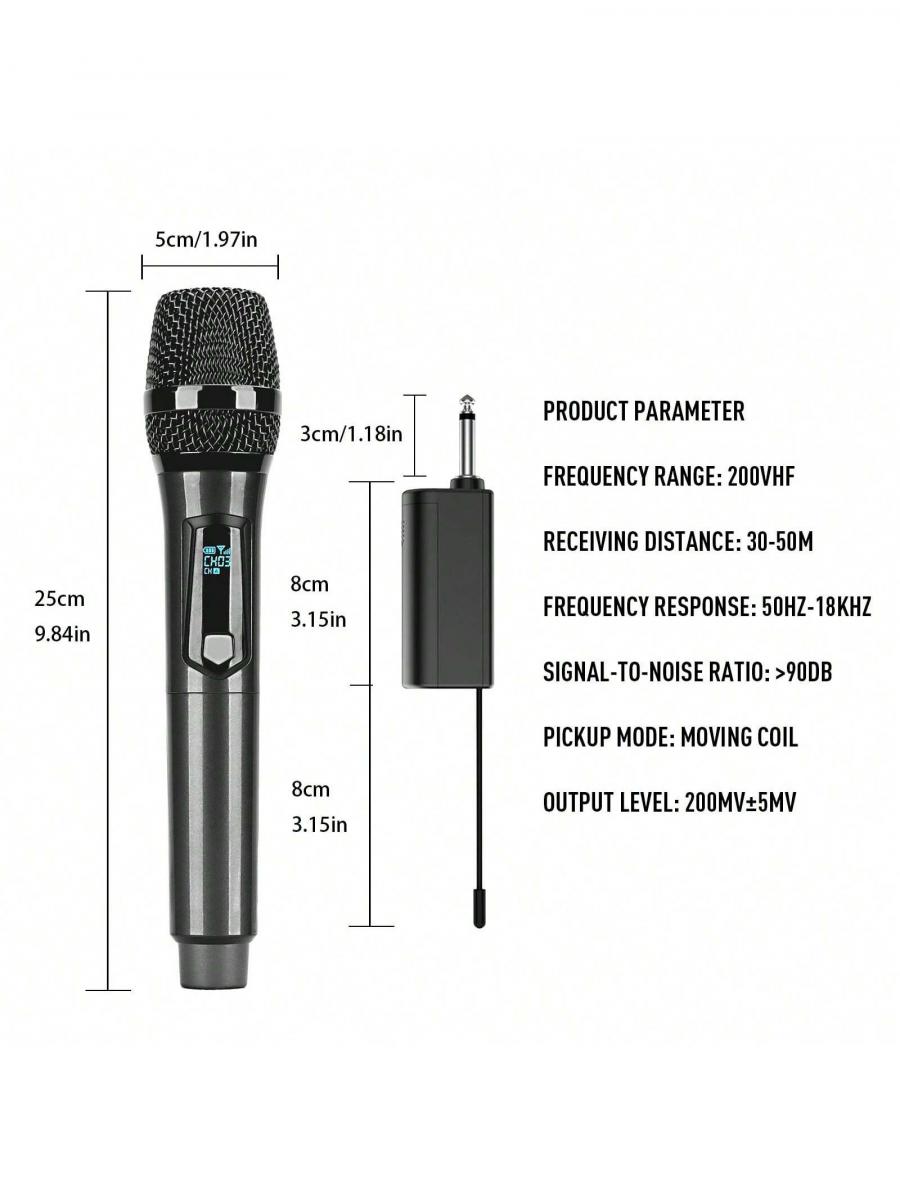 Portable Wireless Rechargeable Microphone for Home and Outdoor Use