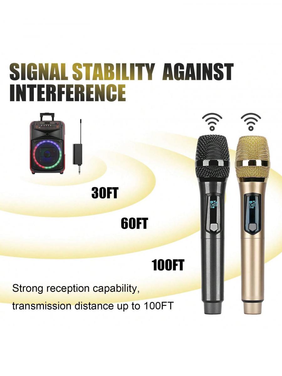Portable Wireless Rechargeable Microphone for Home and Outdoor Use