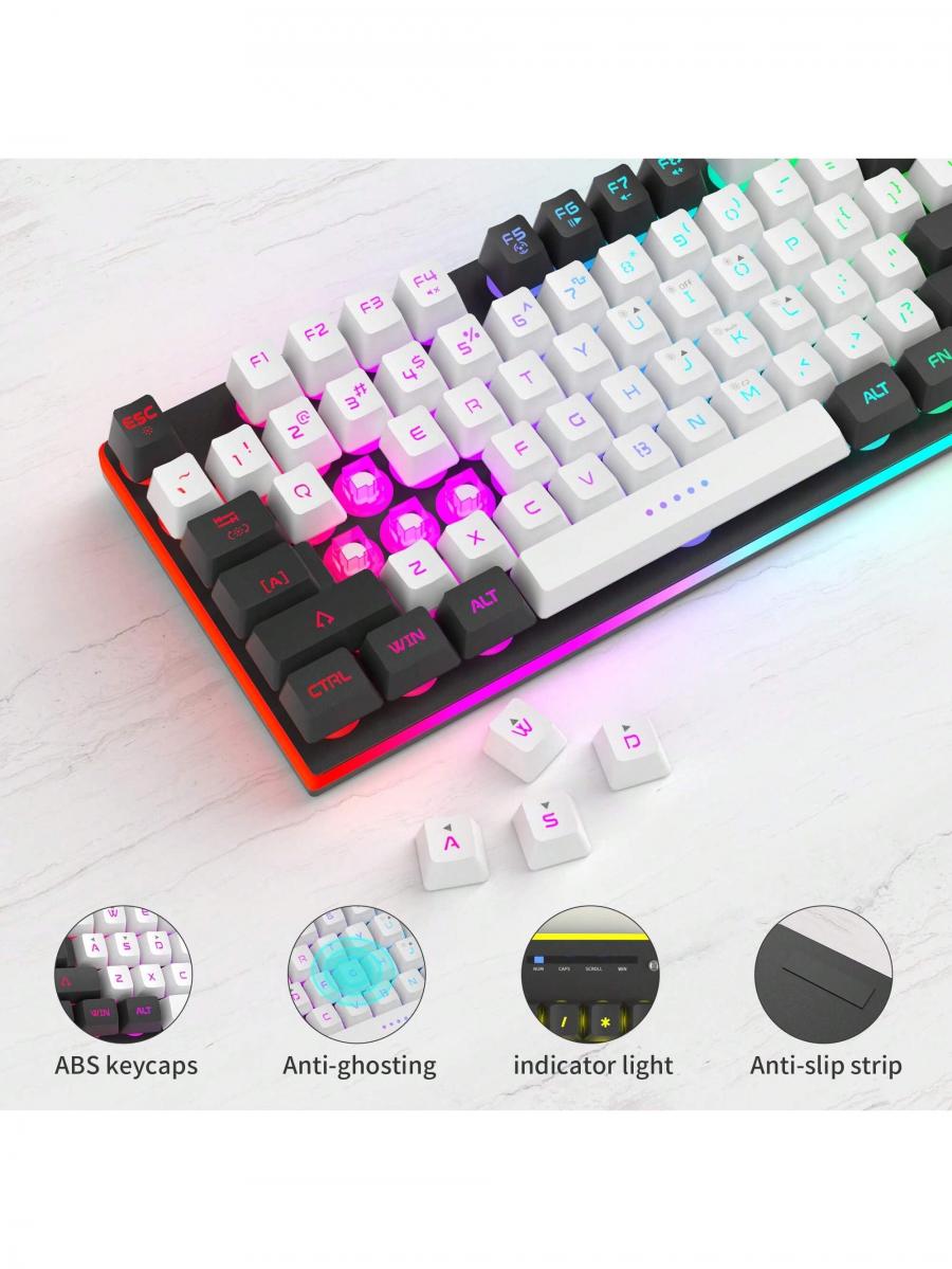 MageGee RGB Gaming Keyboard Mouse Combo USB Wired for PC Laptop