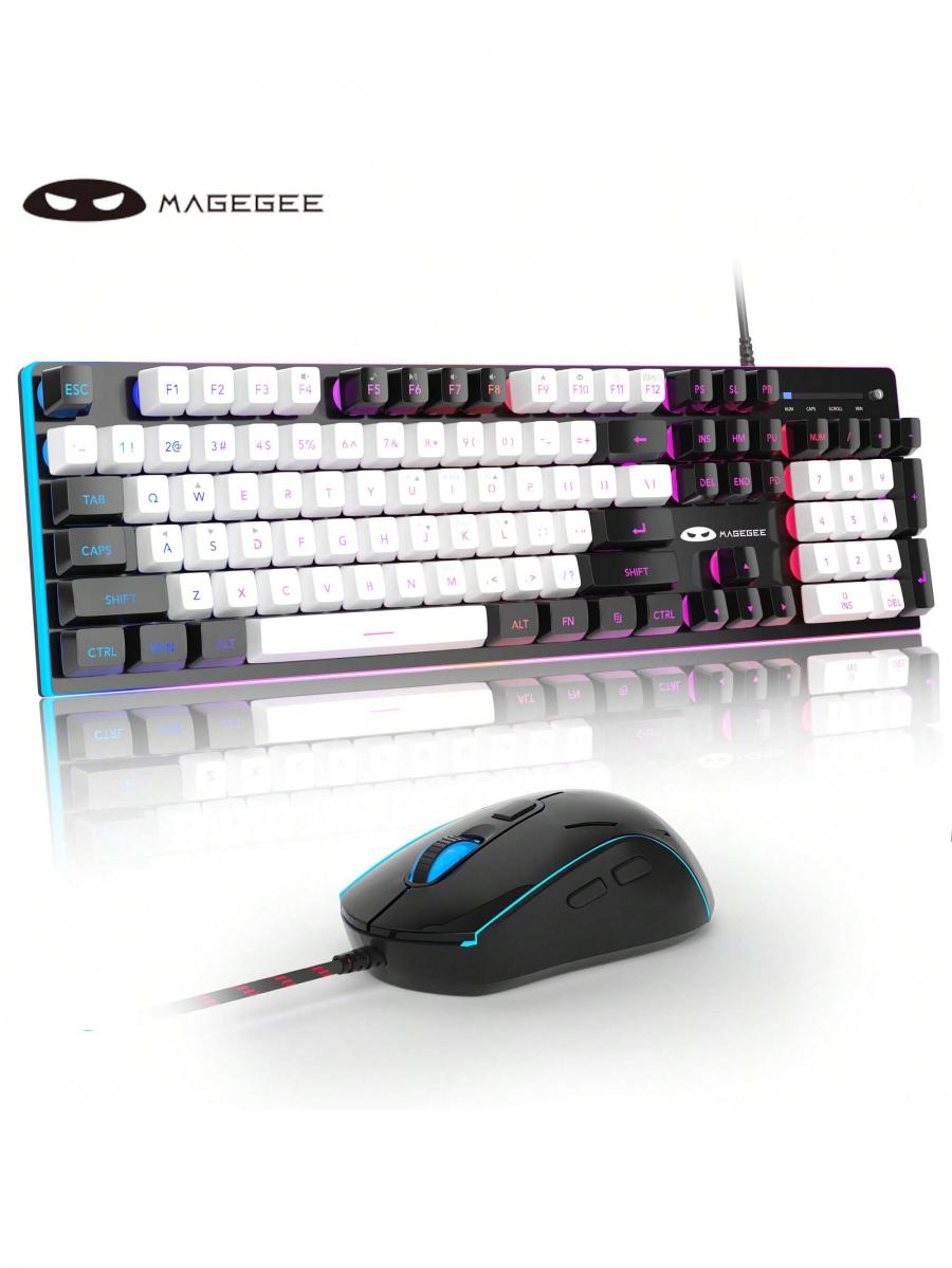 MageGee RGB Gaming Keyboard Mouse Combo USB Wired for PC Laptop