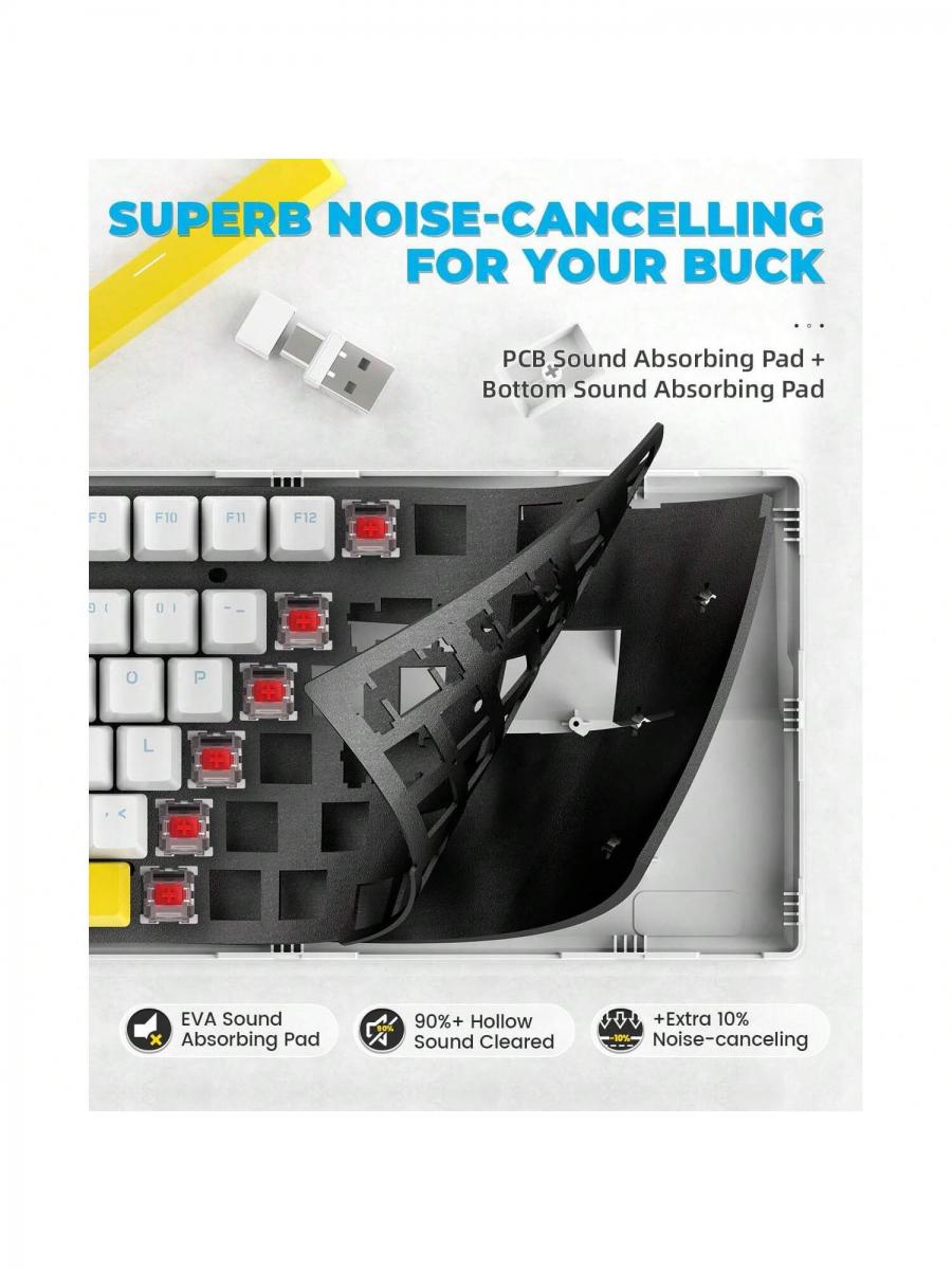 Magic Refiner RK96 Wireless Mechanical Keyboard Hot Swap Red Switch
